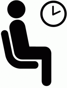 cartoon of person in waiting room
