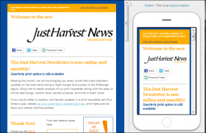 Just Harvest News online