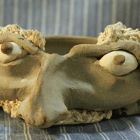 Clay face bowl by Jesse Sharrard