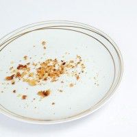 crumbs on a plate
