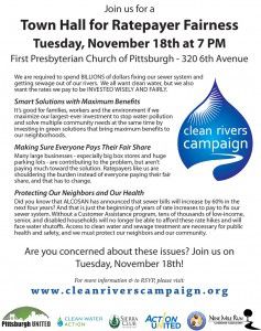 Clean Rivers Campaign Town Hall for Ratepayer Fairness town hall