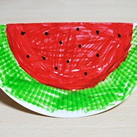 watermelon paper plate