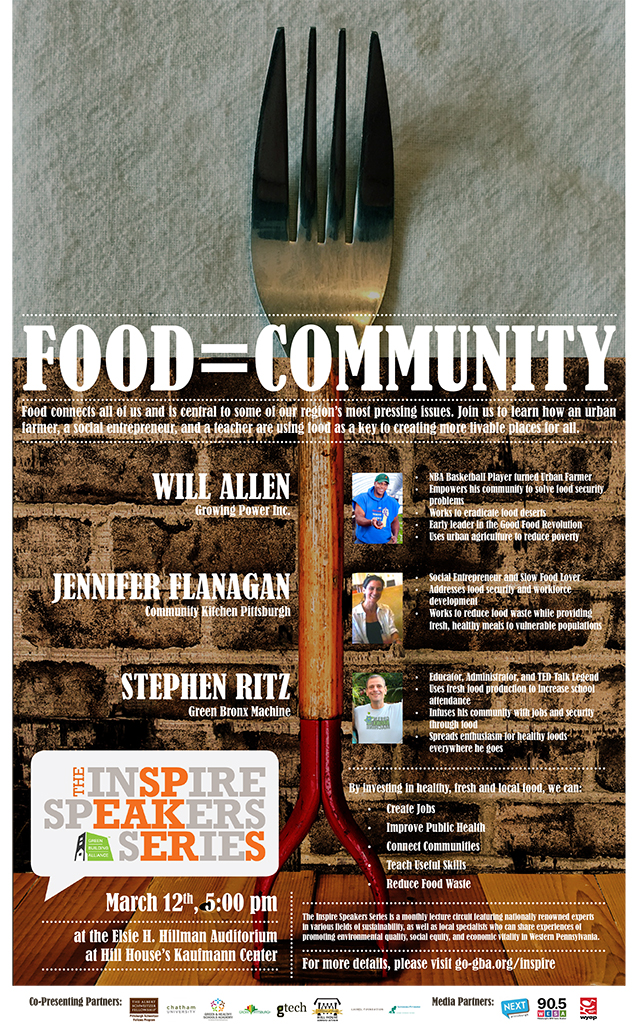Food = community - Inspire Speaker Series flyer