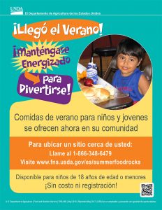 USDA Summer Food Service Program flyer en espanol