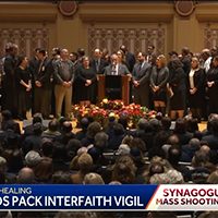 Clip from WTAE footage of Oct. 29 vigil at Soldiers and Sailors for victims of the Tree of Life shooting