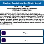 2018 Allegheny County Home Rule Charter Amendment ballot question about the Children's Fund