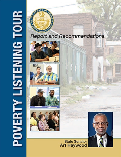 Cover of Sen. Haywood's Poverty Listening Tour Report, 2019