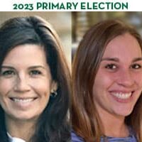 2023 Primary Election headshots for Allegheny County Council at-large candidates Joanna Doven and Bethany Hallam