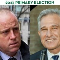 2023 Primary Election headshots for Allegheny County District Attorney candidates Matt Dugan and Steve Zappala